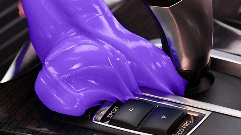 Close up of cleaning gel