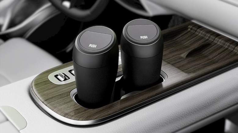 Cup holder trash cans