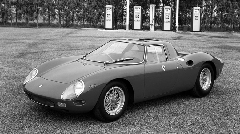 A Ferrari 250 LM parked