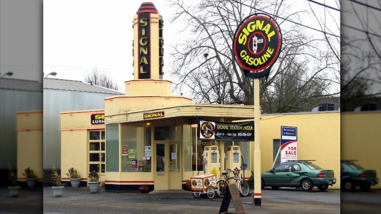 Signal Station Pizza at the former St. Johns Signal Tower Gas Station in Portland
