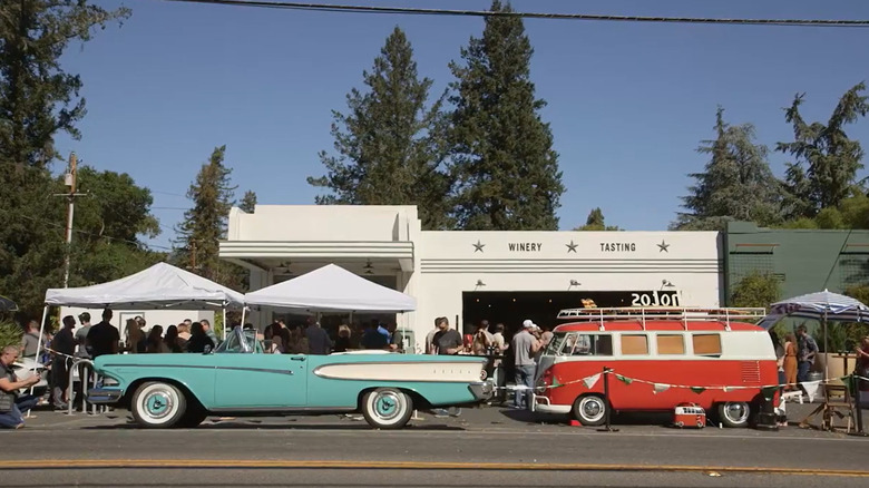 An event at Tank Garage Winery in Calistoga