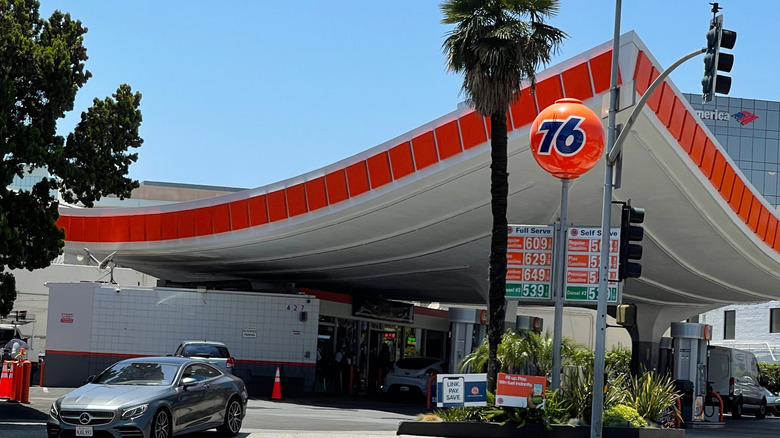Union 76 gas station in Beverly Hills during the day