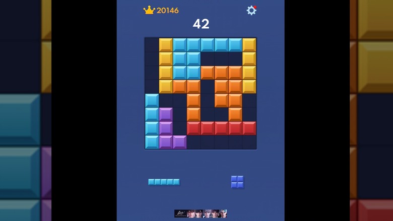 playing Block Blast! on the iPad