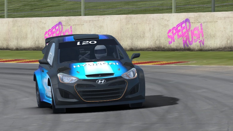 a Hyundai i10 rally car in Real Racing 3