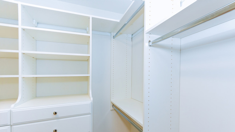 Collection of cabinets in a closet