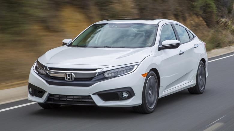 2016 Honda Civic on the road