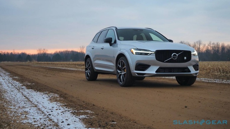 2021 Volvo XC60 T8 Polestar on dirt road 