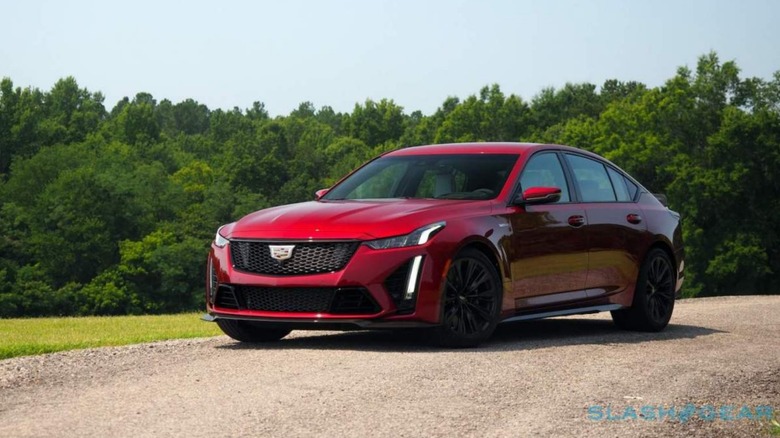 2022 Cadillac CT5-V Blackwing on gravel road 