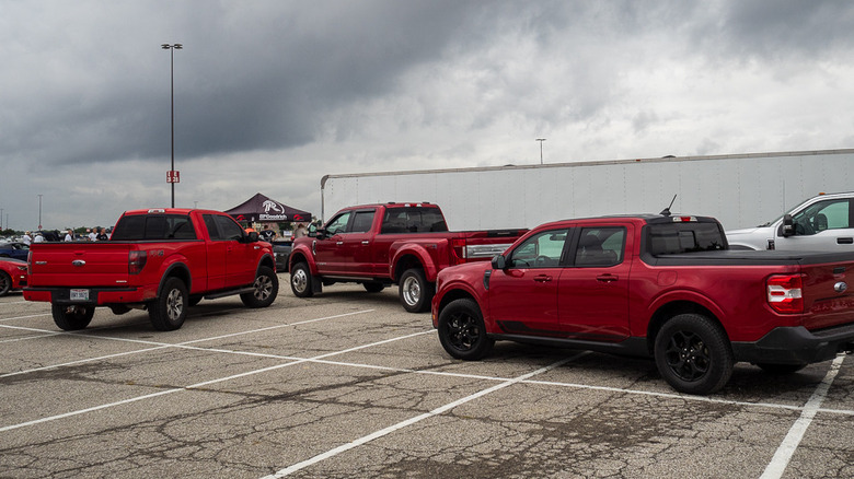 2022 Ford Maverick Lariat First Edition with its Ford F-Series siblings