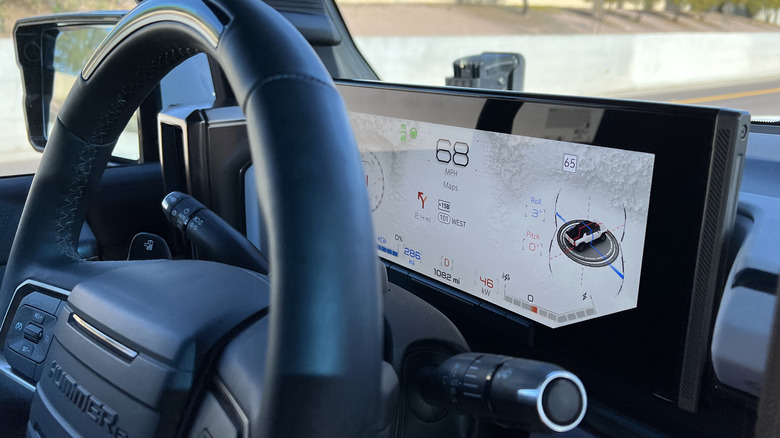 2022 GMC Hummer EV driver display