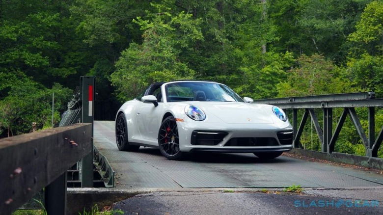 2022 Porsche 911 GTS on a bridge