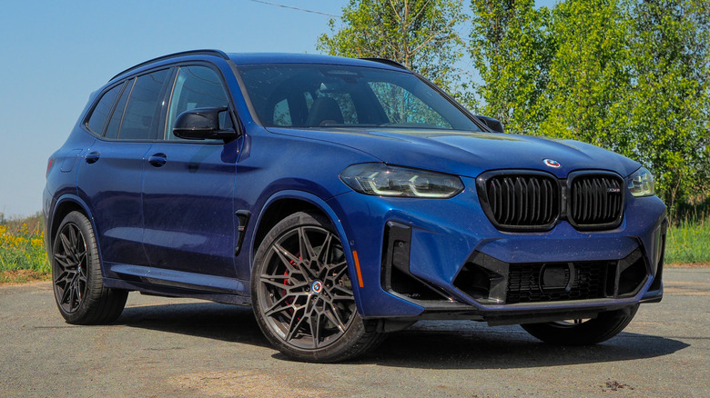 2023 BMW X3 M Competition parked blue