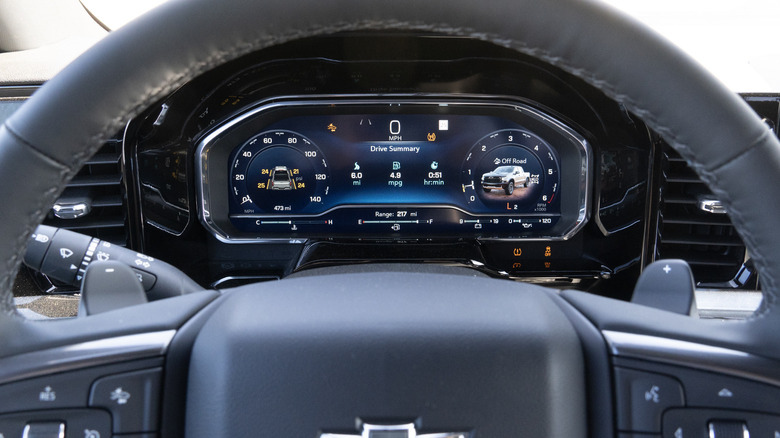 2023 Chevrolet Silverado ZR2 Bison dash gauge cluster with paddle shifters