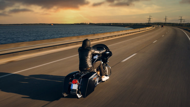 man riding bike