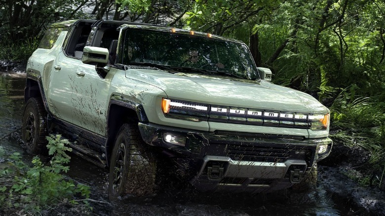 Hummer EV SUV off-roading