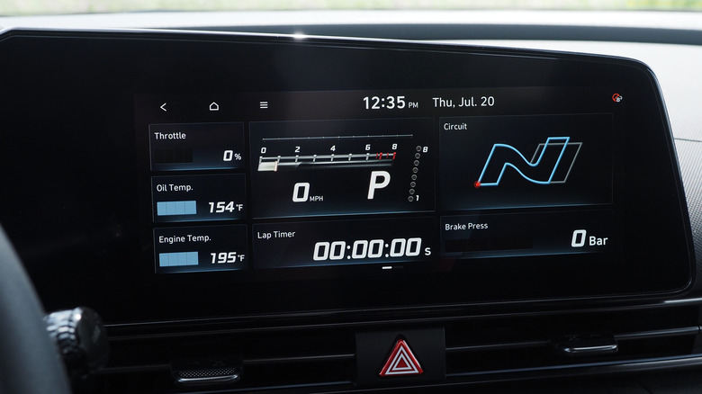2023 Hyundai Elantra N infotainment screen