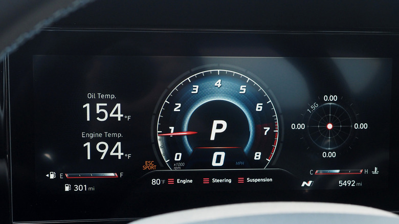 2023 Hyundai Elantra N gauge cluster
