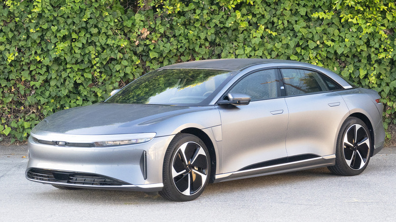 Lucid Air Pure front three-quarters