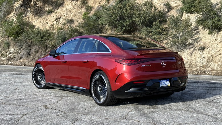 2023 Mercedes-AMG EQE sedan rear three-quarter