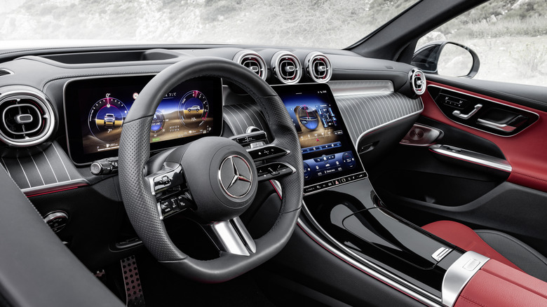 Interior of a Mercedes-Benz GLC SUV 2023