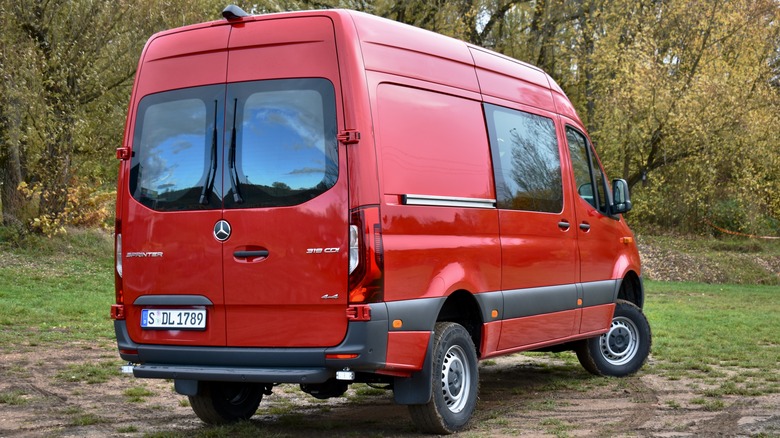 2023 Mercedes-Benz Sprinter (cargo) rear three quarter view..