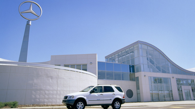 Mercedes-Benz M-Class parked in front of MBUSI