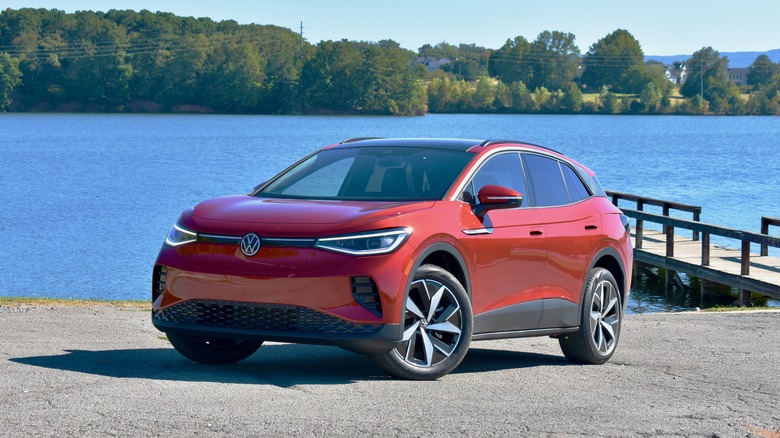 2023 Volkswagen ID.4 front three quarter view.