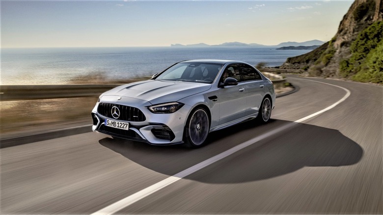 2024 AMG C 63 S E Performance on curvy road