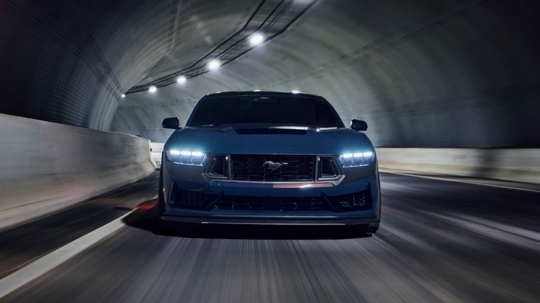 2024 Ford Mustang Dark Horse coming towards camera