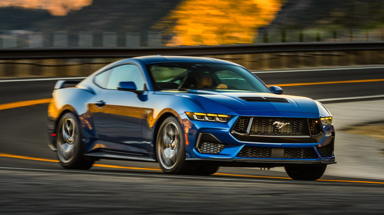 2024 Ford Mustang GT coupe in blue