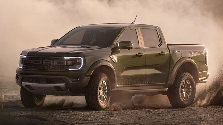 Ford Ranger truck cruising on dirt