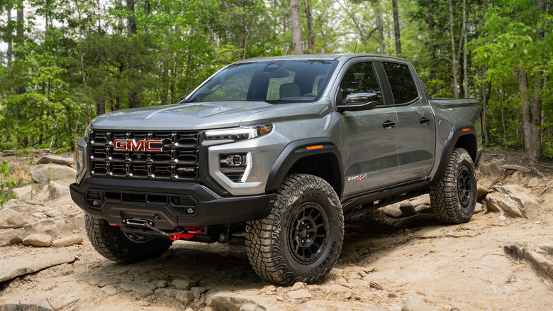 GMC Canyon AEV parked forest