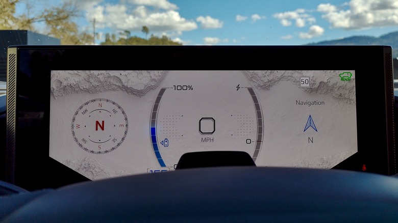 2024 GMC Hummer EV SUV instrument cluster.