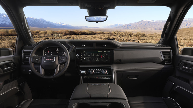 2024 GMC Sierra HD AT4X dashboard and center console