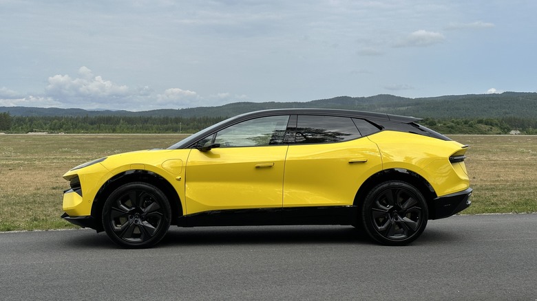 2024 Lotus Eletre in yellow, side profile
