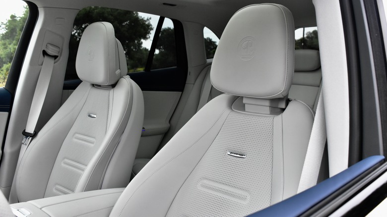 2024 Mercedes-AMG EQE SUV front seats.