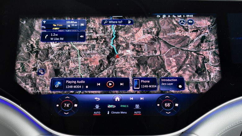 2024 Mercedes-AMG EQE SUV touchscreen.