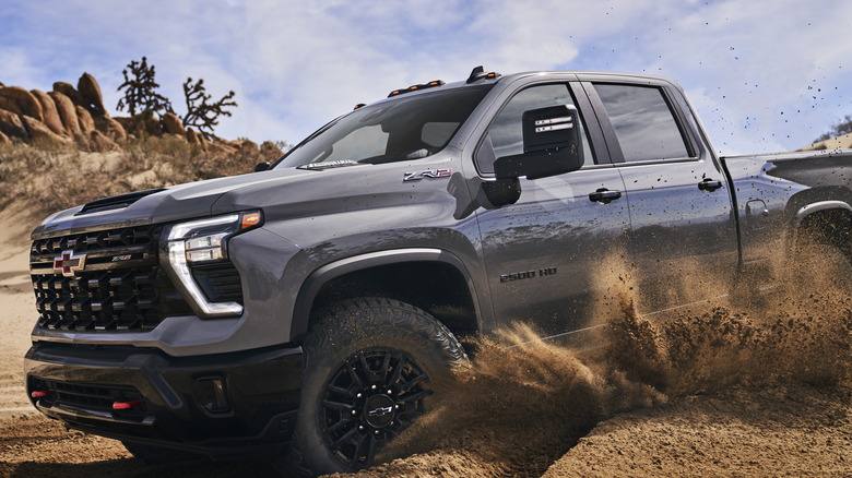 2024 Silverado HD ZR2 off-roading desert