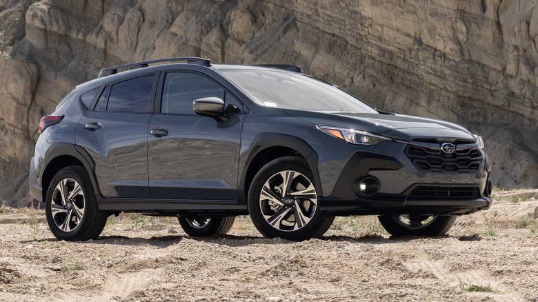 2024 Subaru Crosstrek in gray in the desert