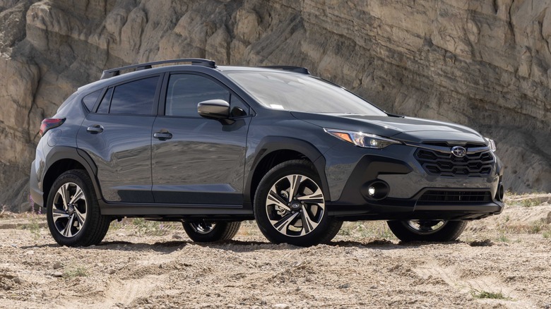 2024 Subaru Crosstrek in gray in the desert