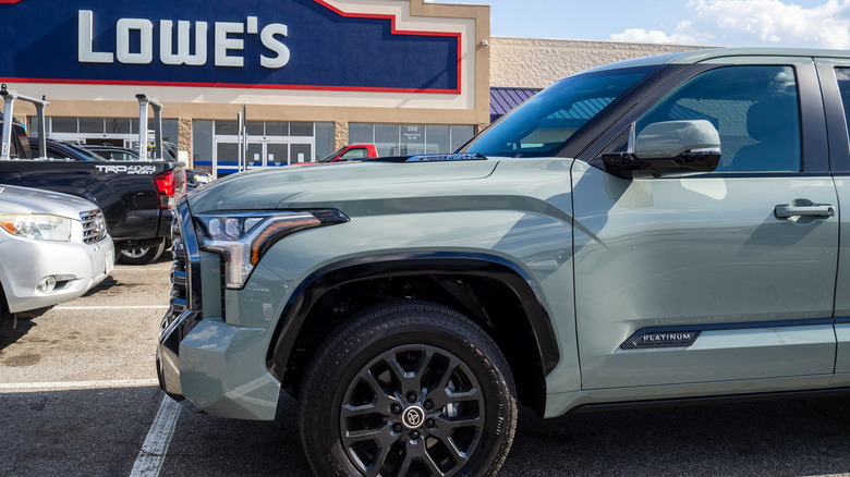 2024 Toyota Tundra Platinum parked at Lowe's