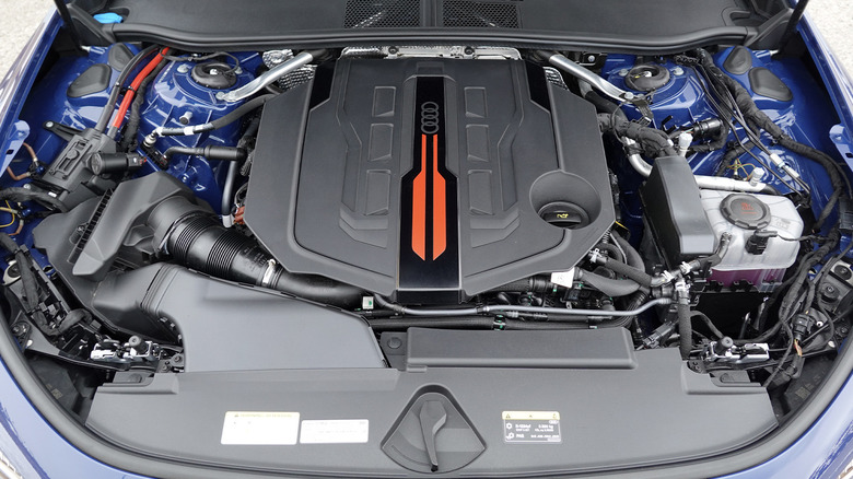 2025 Audi S5 engine bay detail