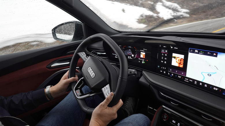 2025 Audi SQ5 driving in the snow