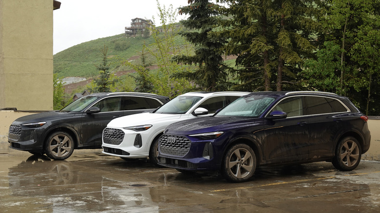 2025 Audi Q5 lineup in the rain