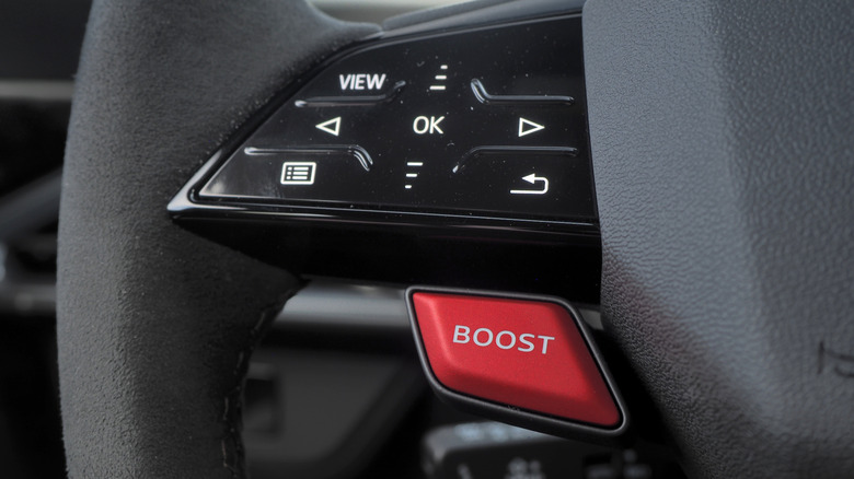 2025 Audi RS e-tron GT Performance boost button