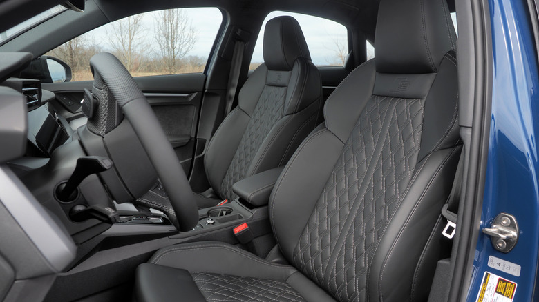 2025 Audi S3 front seats with optional quilted leather