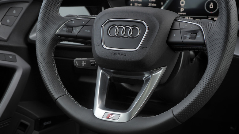 2025 Audi S3 steering wheel detail