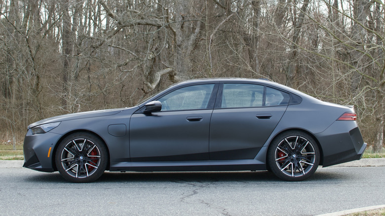 BMW M5 side profile view