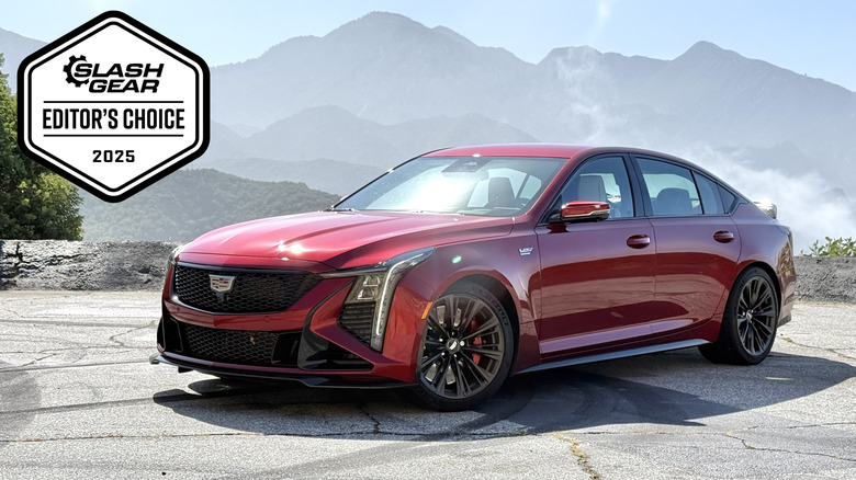 2025 Cadillac CT5-V Blackwing parked in the mountains