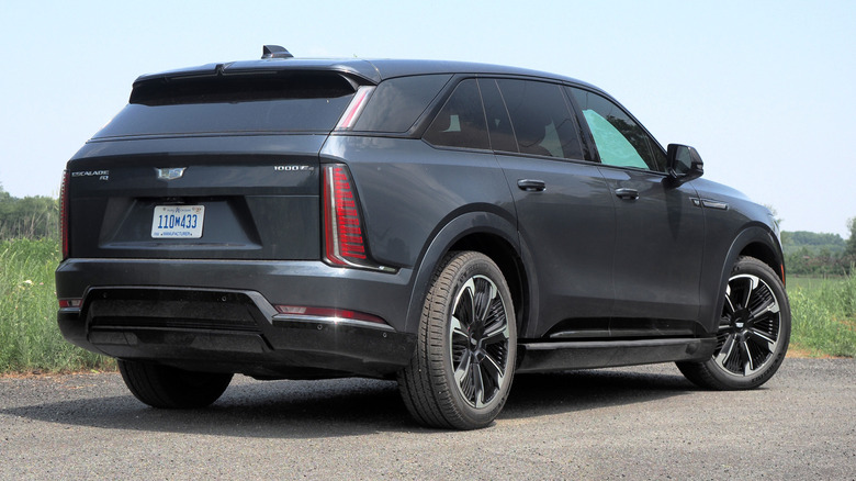 2025 Cadillac Escalade IQ rear 3/4 view